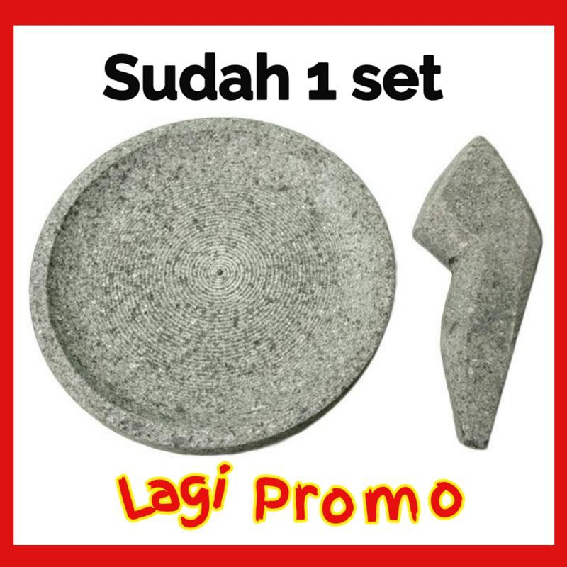 Jual COBEK BATU ASLI MODEL BUBUT FREE ULEKAN - 18 CM - Kab