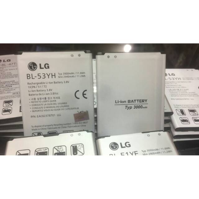 Batterie LG G3 D855 origine BL-53YH - Batterie interne pour téléphone