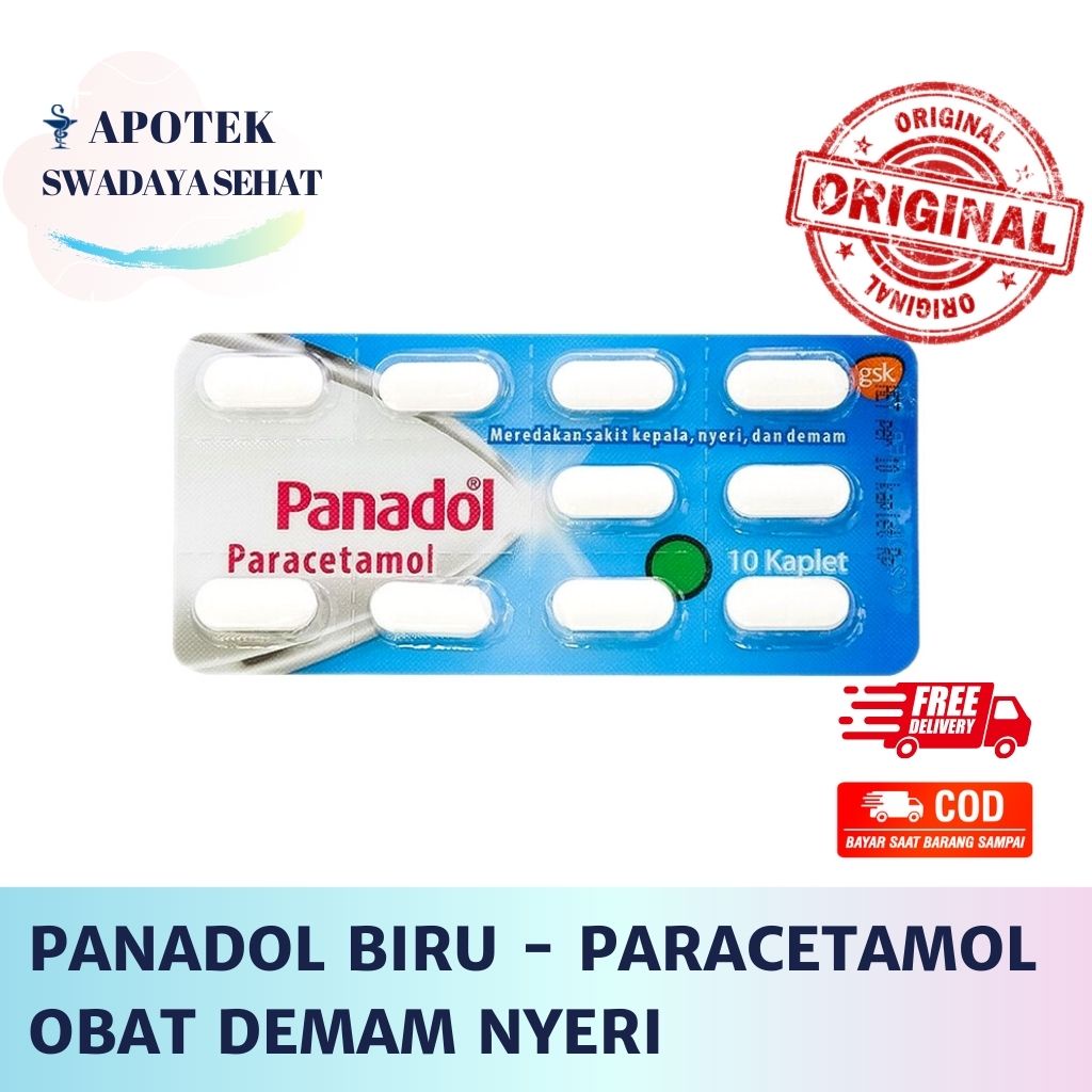 Jual PANADOL BIRU Strip Blister Isi 10 Tablet - Obat Demam Nyeri ...