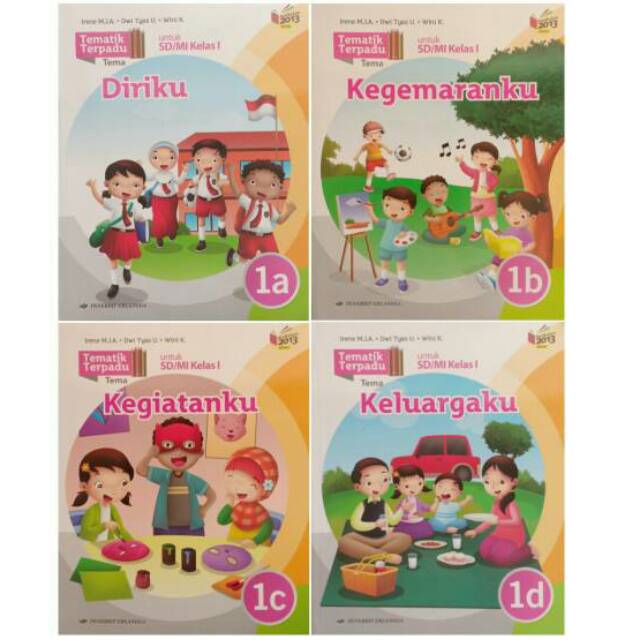 Jual Paket Tematik Terpadu SD kelas 1 semester 1 K13 revisi erlangga ...