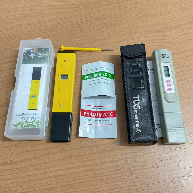 Paket Alat Ukur PH Meter & TDS Tester Digital Air Akuarium Hidroponik