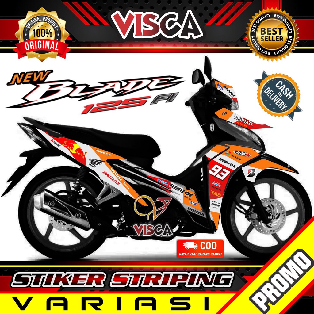 Jual Striping Blade New Stiker Sticker Striping Variasi Lis Honda Blade New Striping