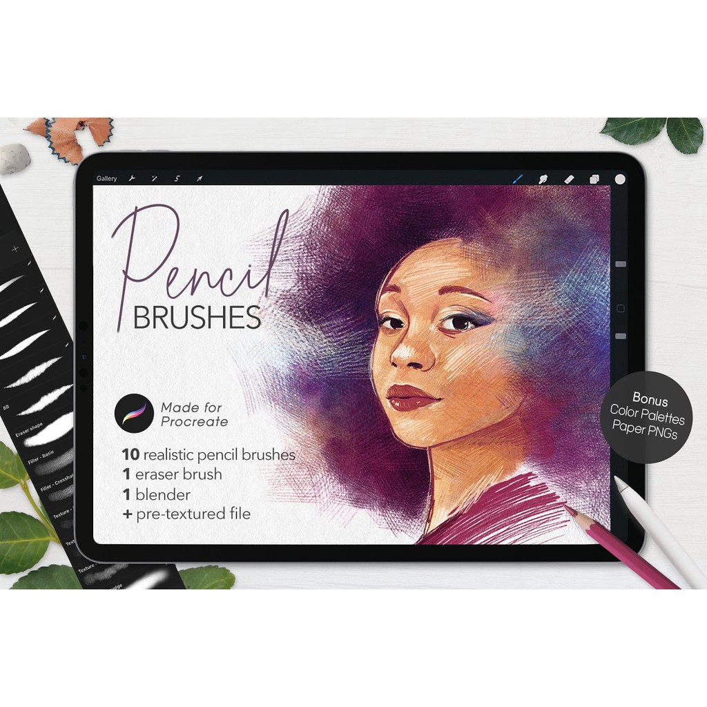 Jual Procreate Brush - Ultimate Pencil Brushes For Procreate With Paper ...