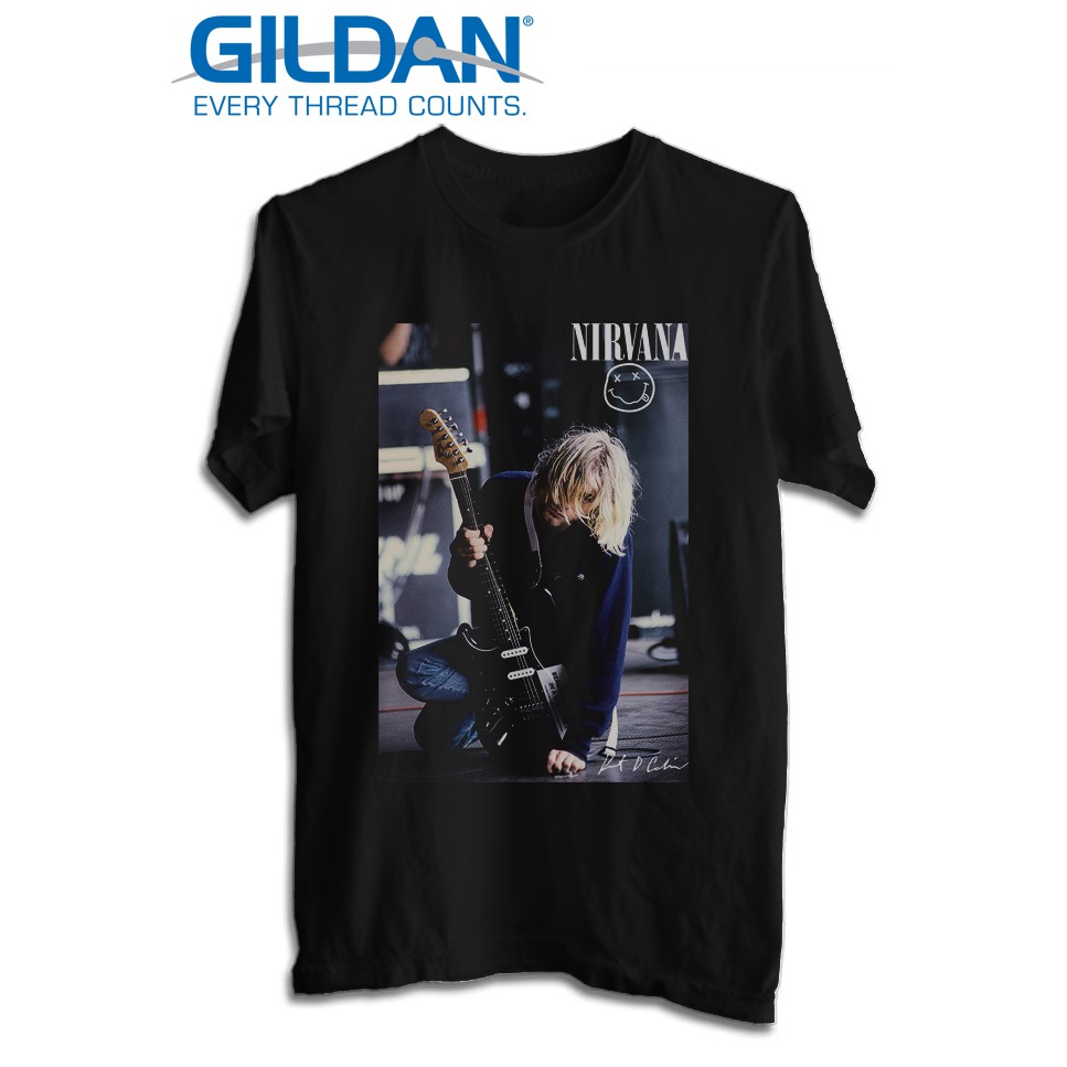 Jual KAOS BAND NIRVANA TSHIRT ORIGINAL GILDAN SOFTSTYLE KURT COBAIN 02 ...