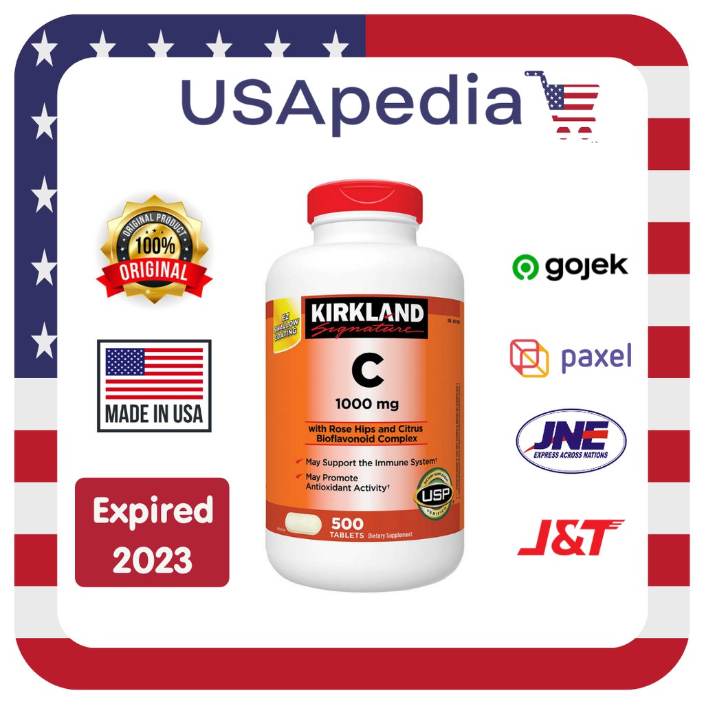 Jual Kirkland Signature Costco Vitamin C1000mg 500 TABLET 100 ORI