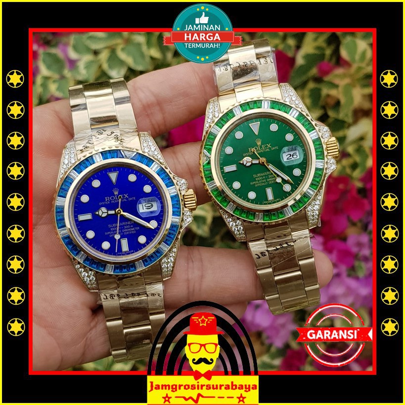 Jual JAM TANGAN ROLEX SUBMARINER SULTAN GOLD AUTOMATIC CLONE PREMIUM ...