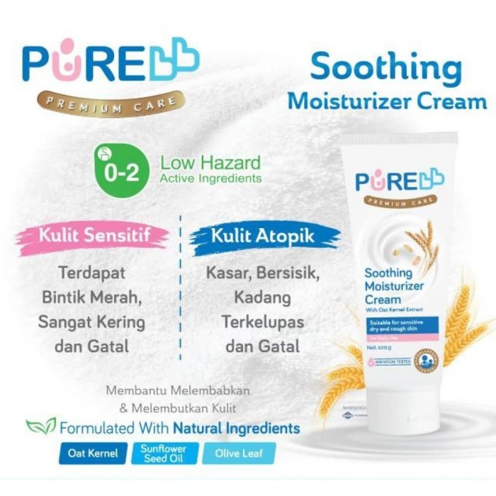 Jual Makassar! Pure Baby Soothing Moisturizer Cream 100 gr 200 gr