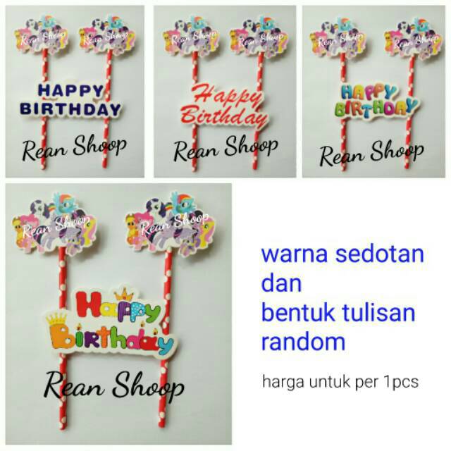 Jual Topper cake happy birthday kue ulang tahun hiasan ulang tahun