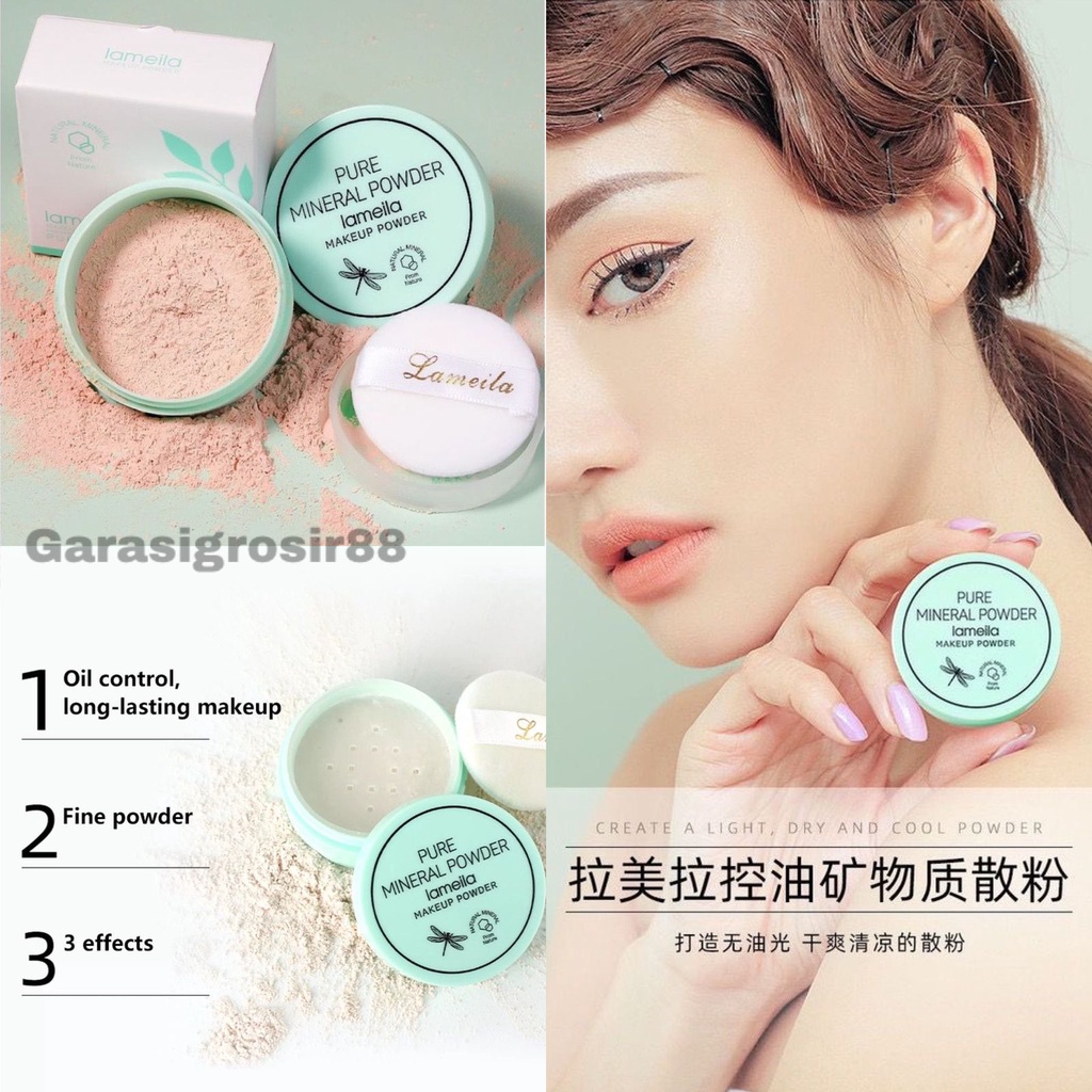 Jual Lameila 3607 Pure Mineral Powder Make up Powder | Shopee Indonesia