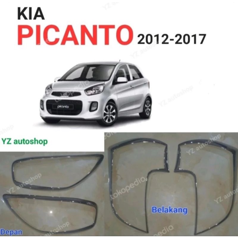 Jual Paket Cover Garnish lampu depan belakang KIA PICANTO 2012 UP