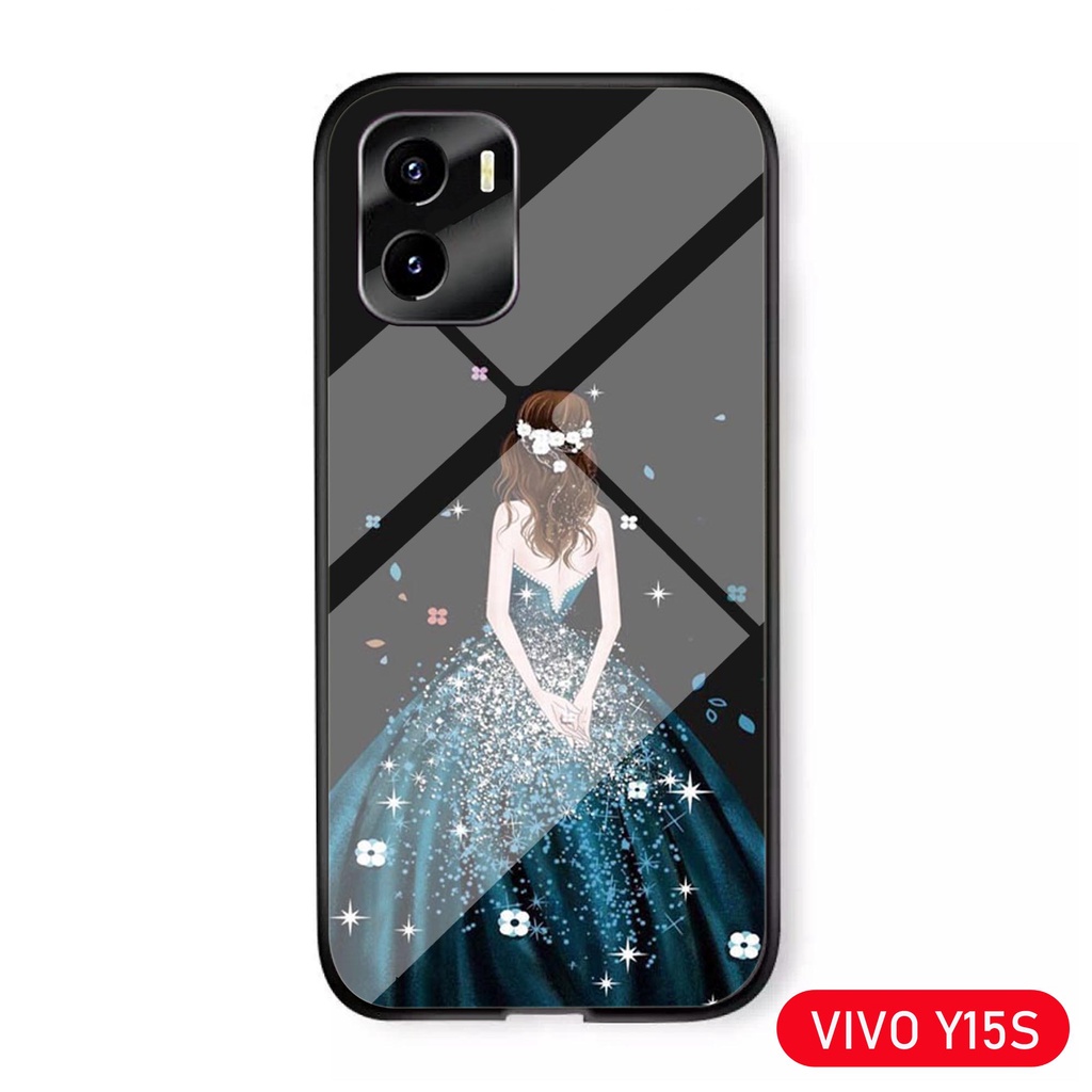 Jual [A05] Softcase Kaca Glass Vivo Y15S Casing Hp Vivo Y15S