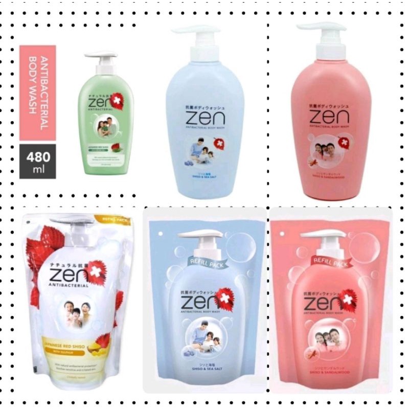 Jual ZEN BODY WASH reffil 400// Zen Body Wash pump 480ml | Shopee Indonesia