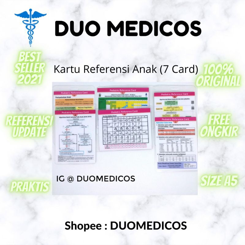 Jual Medical Reference Card (Pediatri) Edisi terbaru / Pediatri Card ...