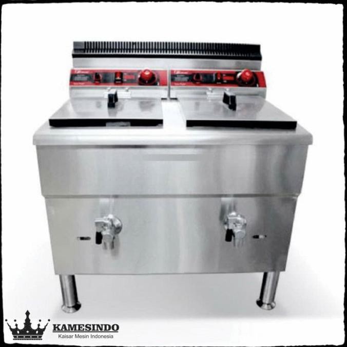 Jual Mesin Alat Penggoreng Makanan Deep Fryer Gas FryG172 Kaisar Mesin