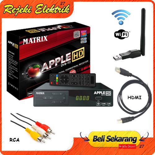 Jual Set Top Box DVB-T2 Matrix Apple Merah - Penerima Siaran TV Digital ...