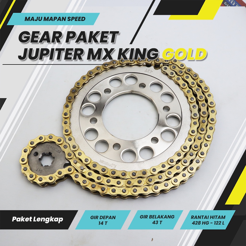 Jual Gear Set Jupiter Mx King 14T/43T 428H122L Model SSS Merk KC