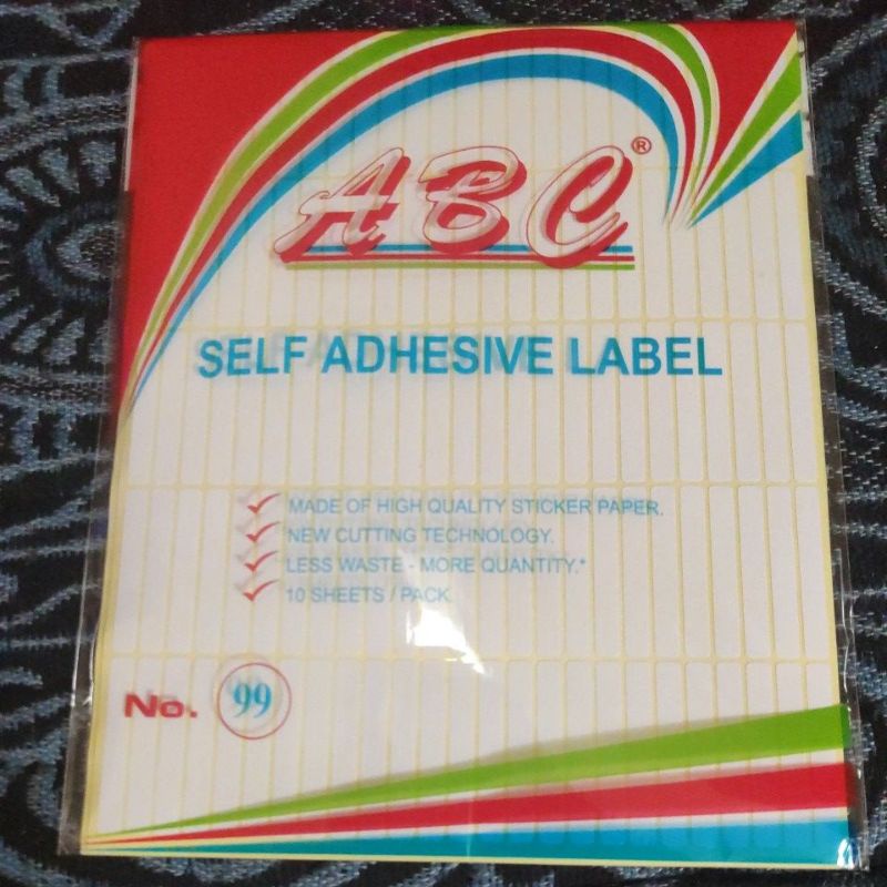 Jual Stiker Label ABC No 99 | Shopee Indonesia