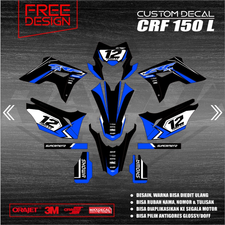 Jual Decal Sticker Crf 150 L 019 Dekal Stiker Fullbody 2017 2018 2019