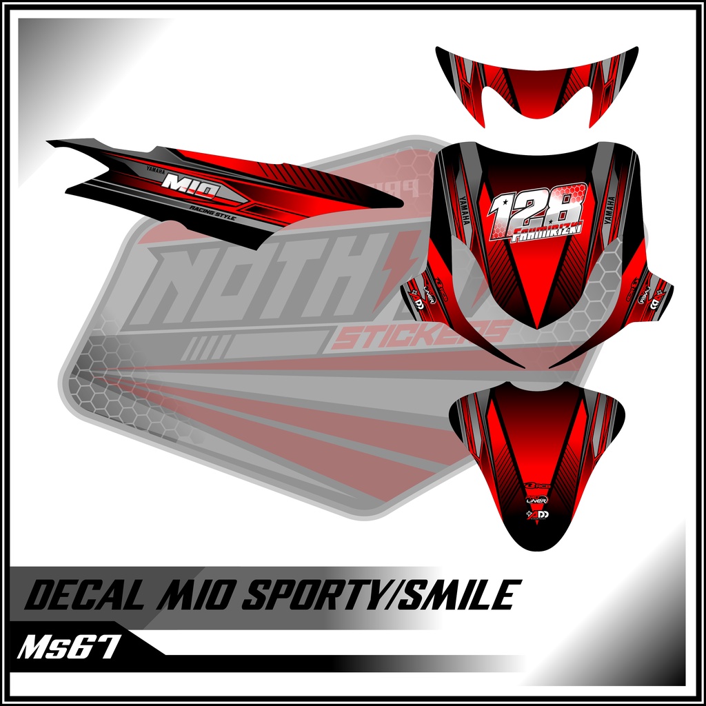 Jual decal mio sporty/smile red 67 | Shopee Indonesia
