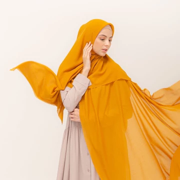 Luma Dawa Kara Scarf Syar'I (Hijab Syar’I 140 X 140 Cm) Lasercut Segi Empat Syar'I Umroh Haji