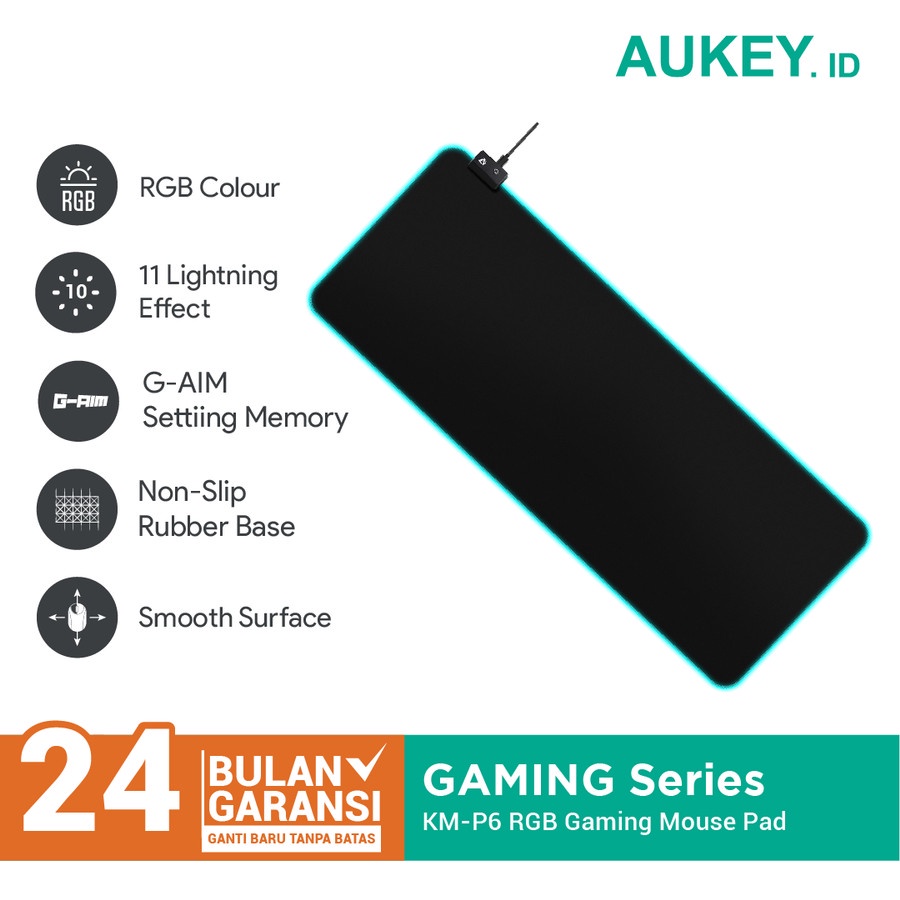 Jual Mouse Pad Aukey KMP6 Large Gaming Full RGB 80x30 cm Shopee