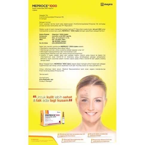 Jual MEPROCE 1000 ( Ascorbic Acid ) | Shopee Indonesia