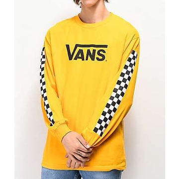 Jual Longsleeve Vans Checkered Vans Of The Wall Kaos Lengan Panjang Kuning Vans Checkered Vans Kotak Kotak Shopee Indonesia