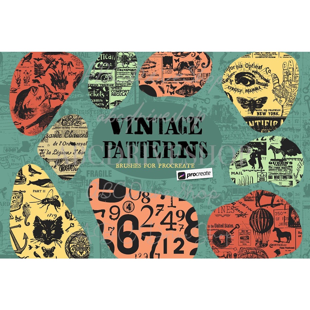 Jual Procreate Brush - Vintage Pattern Procreate Brushes | Shopee Indonesia