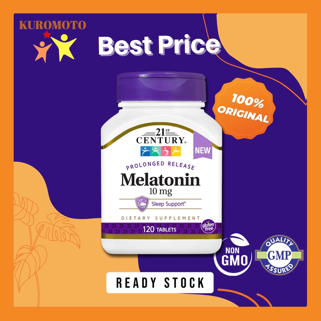 Jual 21st Century Melatonin 10mg 120 tablets Quick Dissolve Non Habit ...
