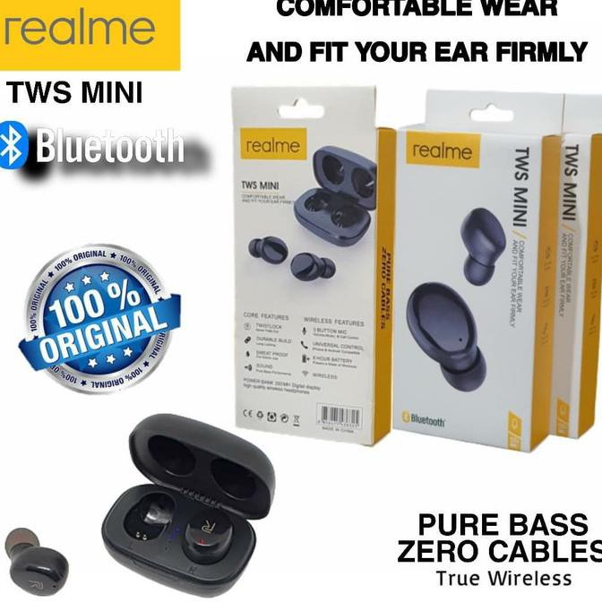 Jual Headset Bluetooth Wireless Original Realme Tws Mini