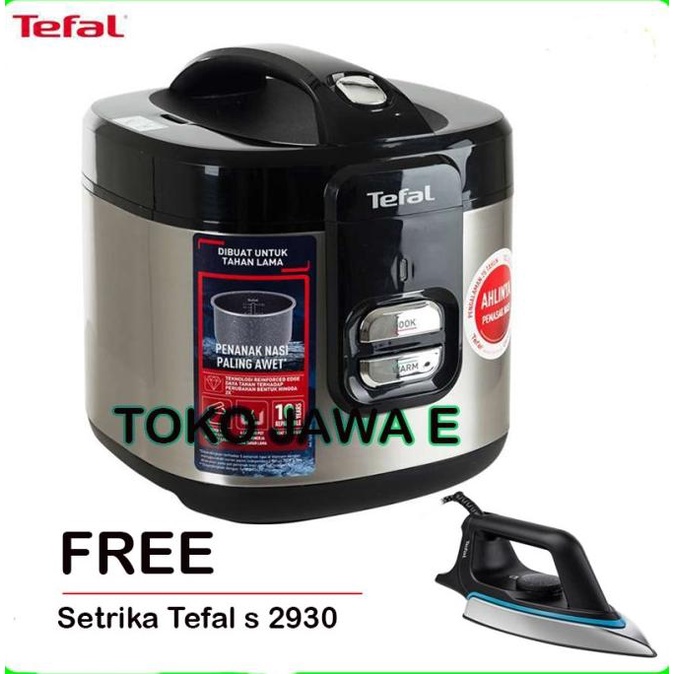 Jual Tefal Rk364 /Rice Cooker Tefal 2 L Bisa 3 Fungsi Stenlies Steel