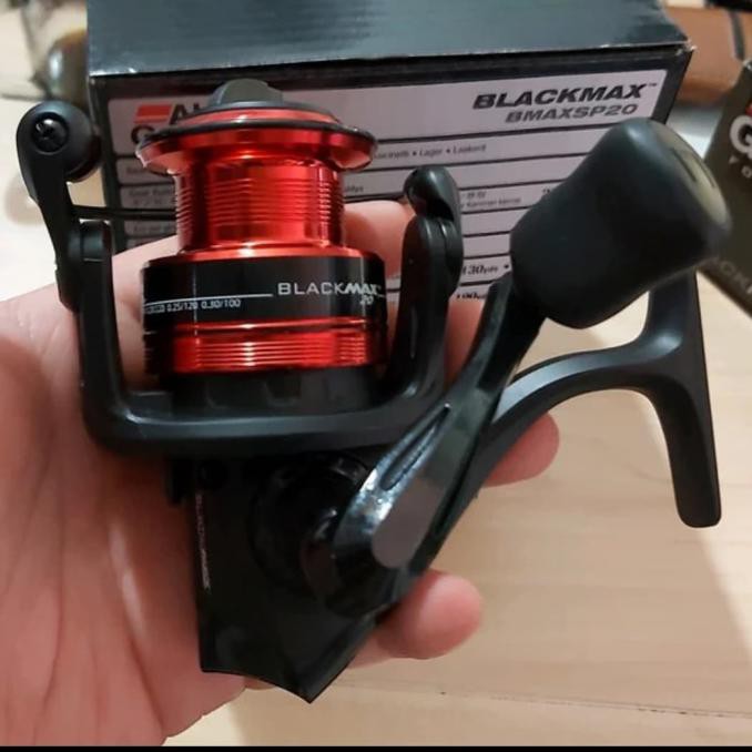 abu garcia black max sp20 X spinning reel incl. 0.15 mm plait line Sports & Outdoors an Abu skeletonized reel seat Jual Sale!!! Reel Abu Garcia