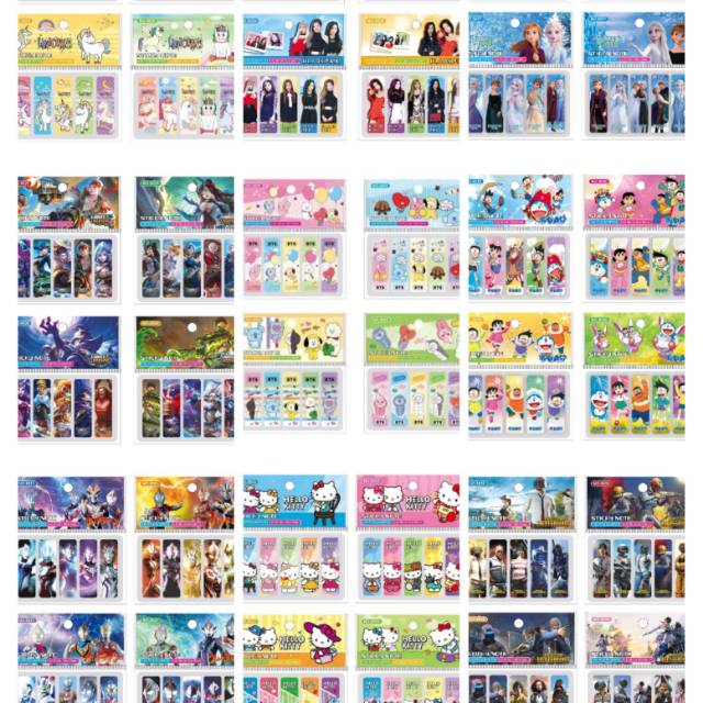 Jual Sticky Notes / Stick Note / Pembatas Buku Karakter Bahan Plastik