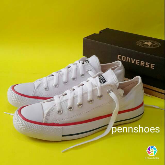 sepatu terbaik 2018 2019 2020 tahun baru Sepatu CONVERSE Allstar Chuck Taylor White Putih List