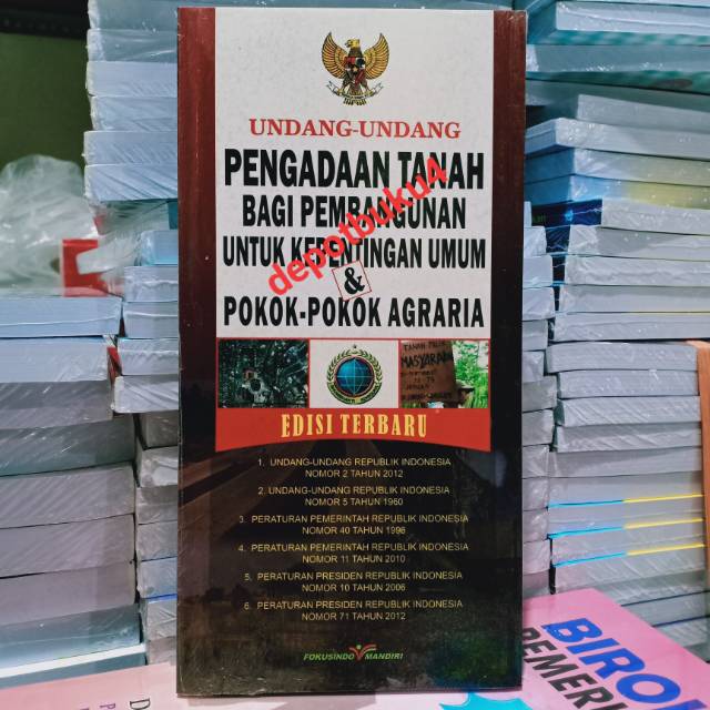 Jual Buku Original: UU Pengadaan Tanah Bagi Pembangunan Untuk ...