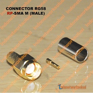 Jual KONEKTOR CONNECTOR RG58 RP-SMA M (MALE) | Shopee Indonesia