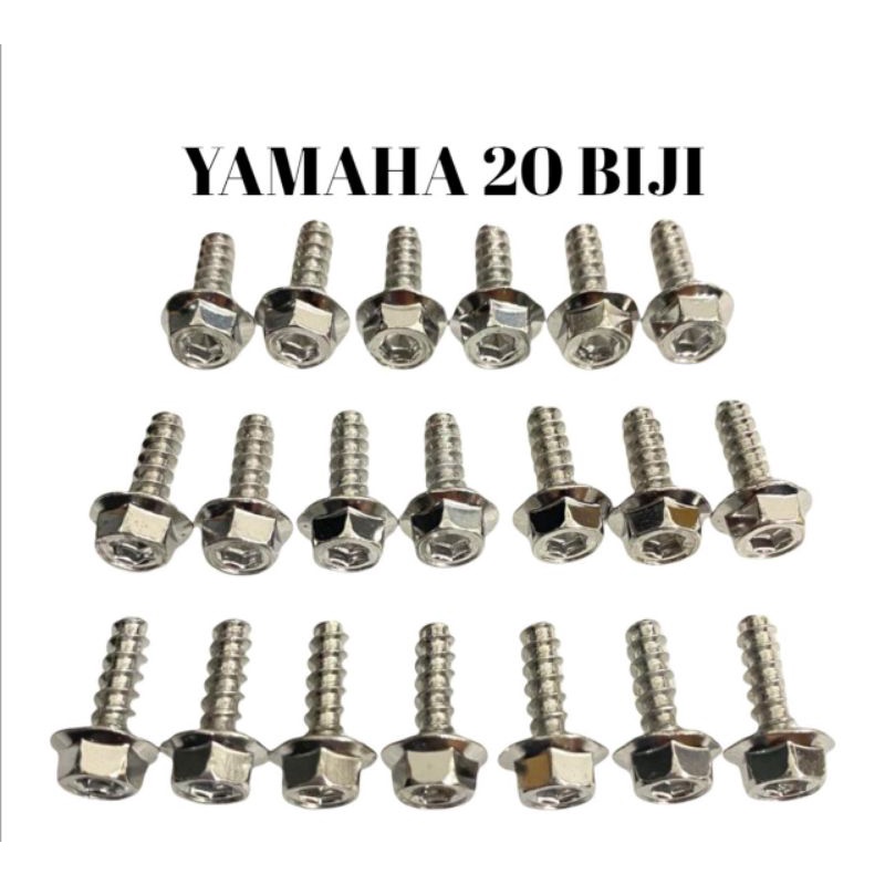 Jual Baut Body Yamaha Chrome Kunci Set Isi Pcs Shopee Indonesia