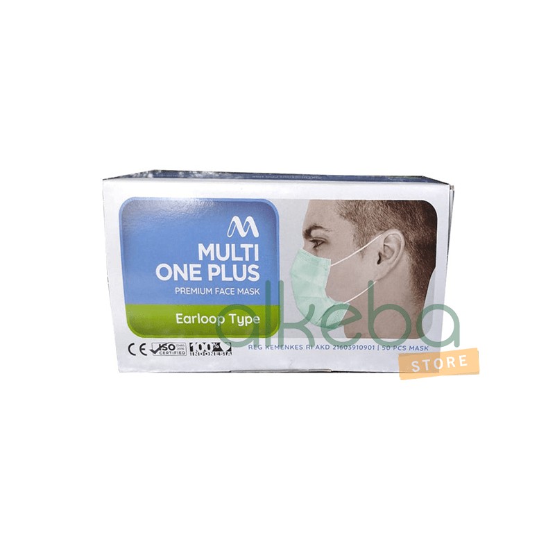 Jual Masker Medis Disposal 3 ply Multi One Plus 3 Lapis per Box isi 50 ...