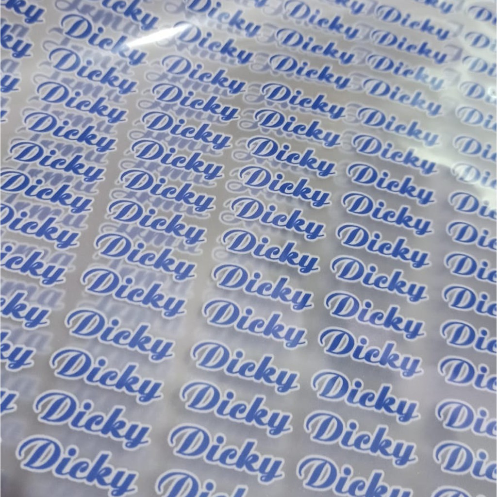 Jual Sticker Sablon Logo Brand Nama Custom Siap pasang Tinggal di ...
