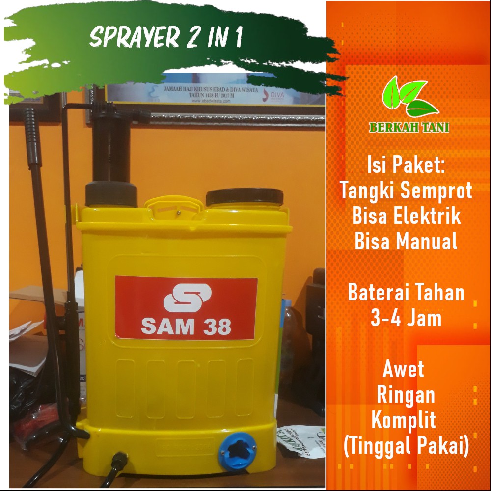 Jual Tangki Sprayer Semprot 2 in 1 Bisa Elektrik Bisa Manual 16 Liter ...