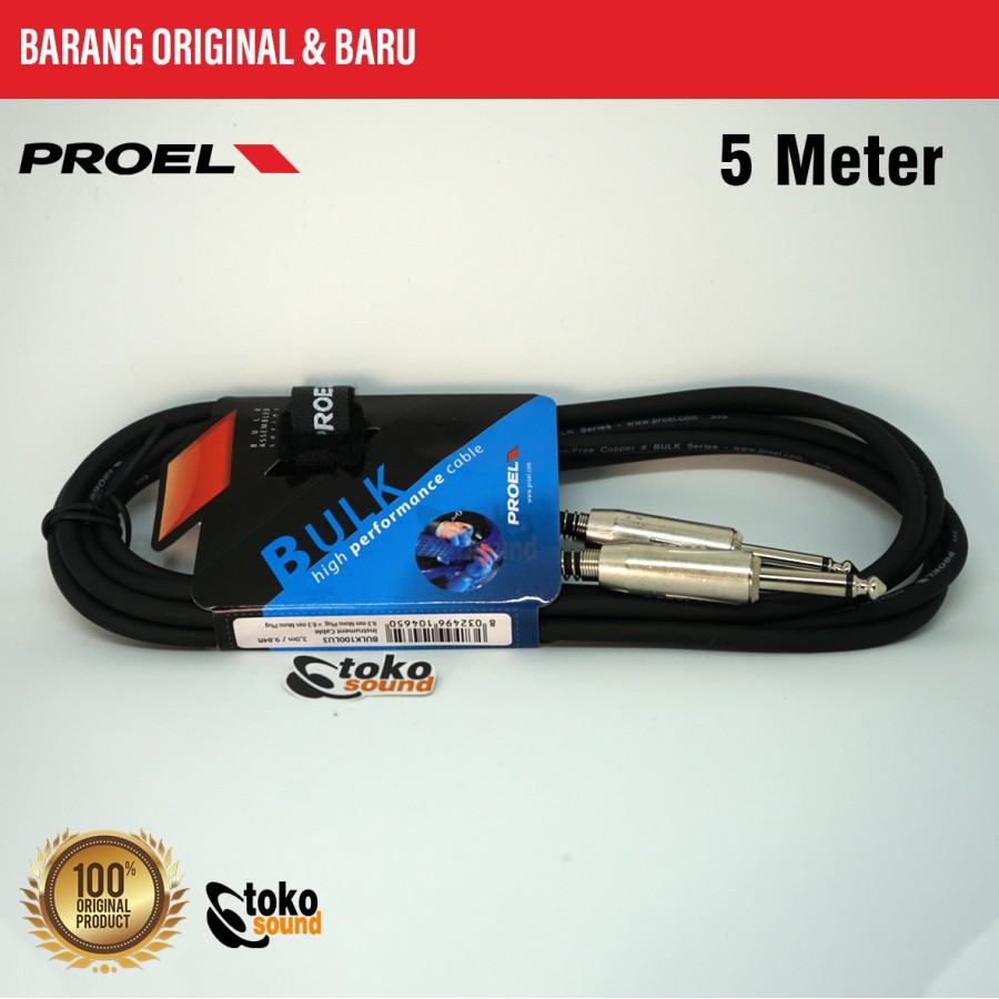 Jual PROEL BULK100 - Kabel Instrument dengan konektor Mono Jack 6.3mm ...