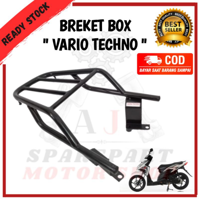 Jual Bracket Breket Braket Behel Hollow Begel Box Jok Motor Honda Vario Techno Hitam Tebal