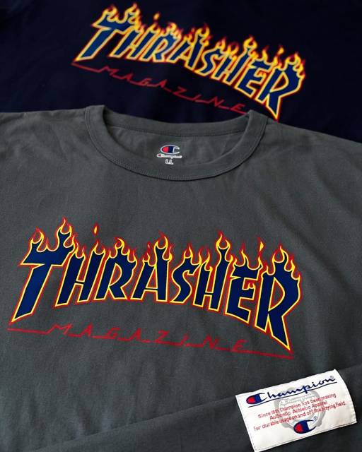 T Shirt THRASHER X CHAMPION Murah