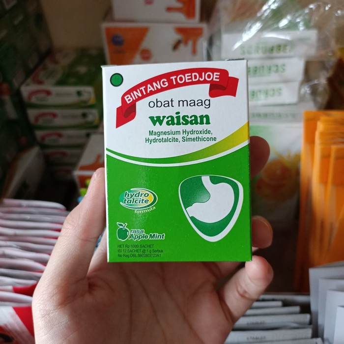 Jual Waisan Obat Maag Rasa Apple Mint isi 12 Sachet | Shopee Indonesia