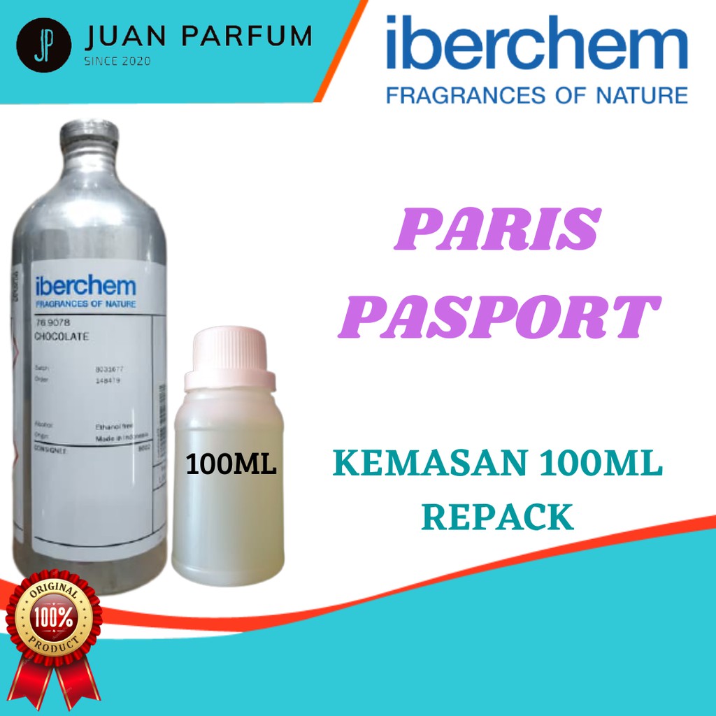 Jual BIBIT PARFUM MURNI // PARIS PASPORT BY IBERCHEM // 100 ML REPACK ...