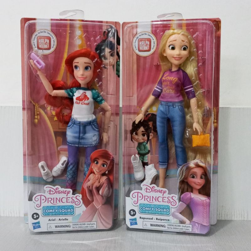 Jual Hasbro Disney Princess Comfy Squad Ariel Rapunzel Doll Ralph ...