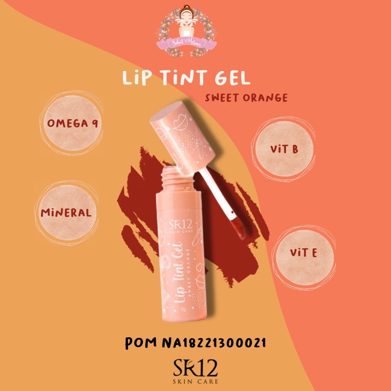 Jual LIP TINT GEL SWEET ORANGE SR12 / LIP TINT GEL SR12 / LIP TINT AWET