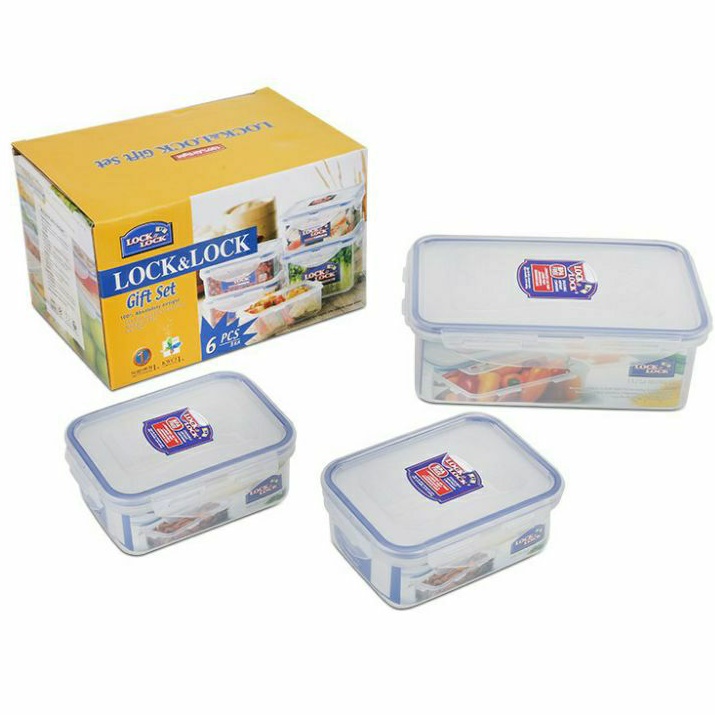 Jual Lock and Lock Korea Gift Set isi 3 container lock&lock tupperware