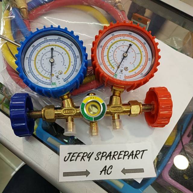 Jual Testing manifold double multi R22 R134 R404 R32 R410 AC | Shopee ...