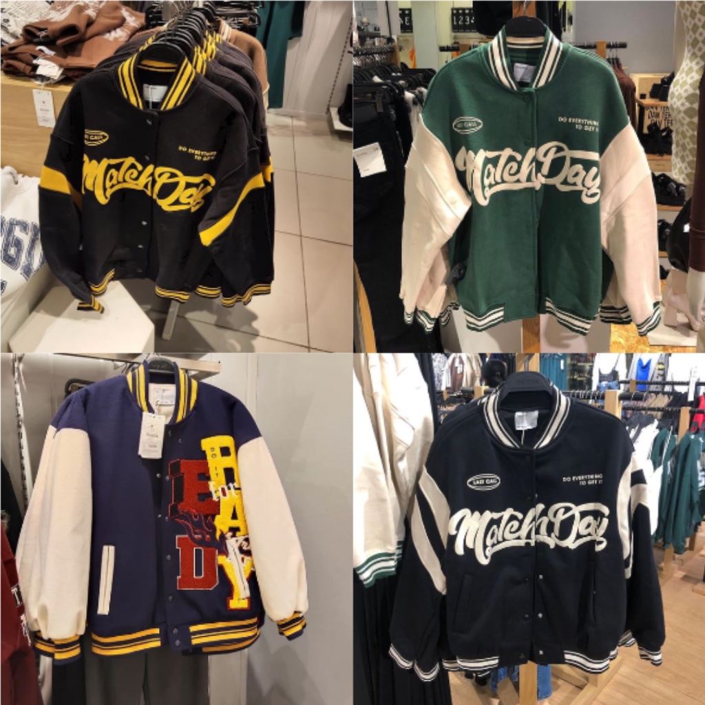 Jual Jaket Bomber Baseball Bershka Jacket Baseball Bershka Shopee